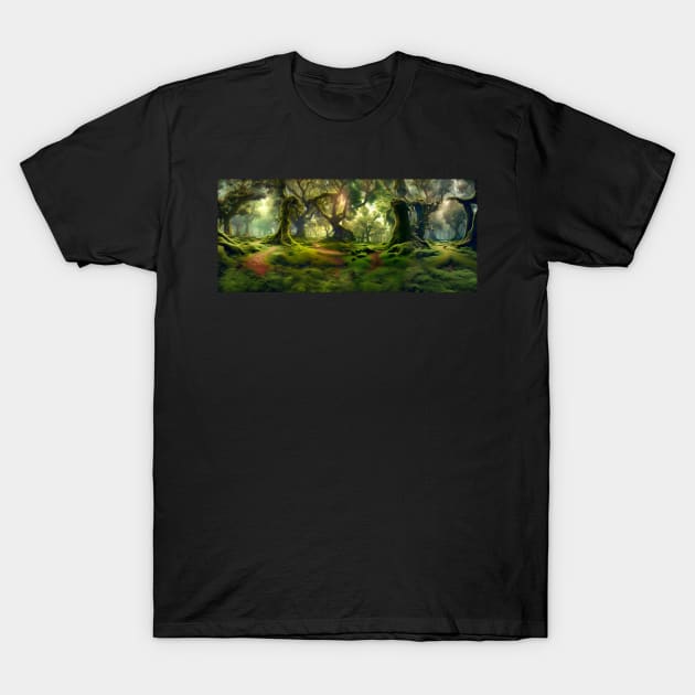 Fantasy Gnome Forest T-Shirt by NeilGlover